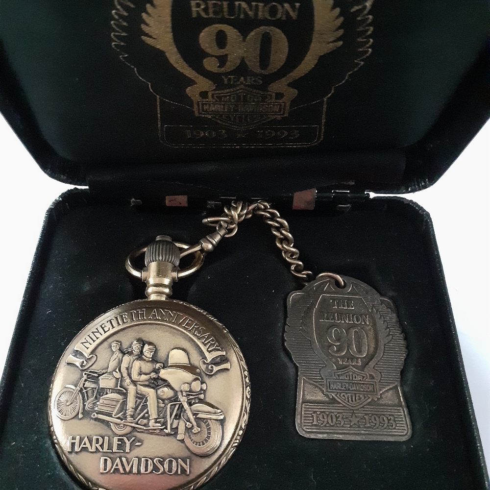 HARLEY-DAVIDSON POCKET WATCH 90TH ANNIVERSARY..NEW
